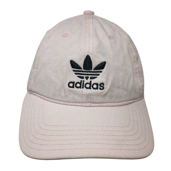 Adidas Trefoil Slideback Hat Pink One Size Embroidered 3 Stripes Outdoor - Picture 1 of 9
